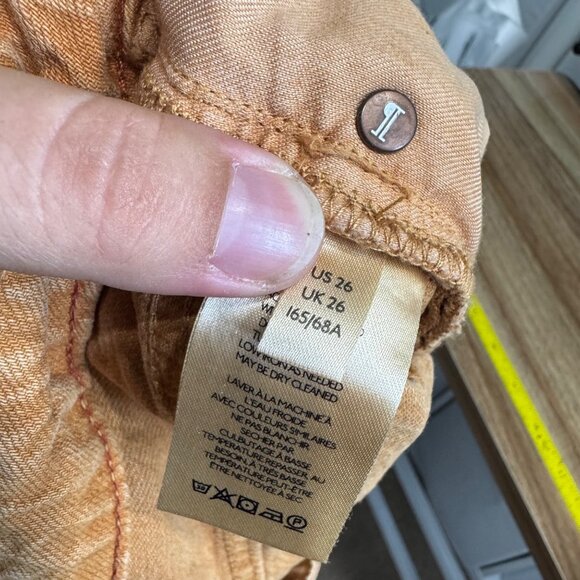 PILCRO ANTHROPOLOGIE high rise denim shorts in caramel size 26 - Picture 8 of 8